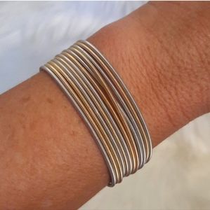 12 pcs Metal Bangle Stackable Bracelet set